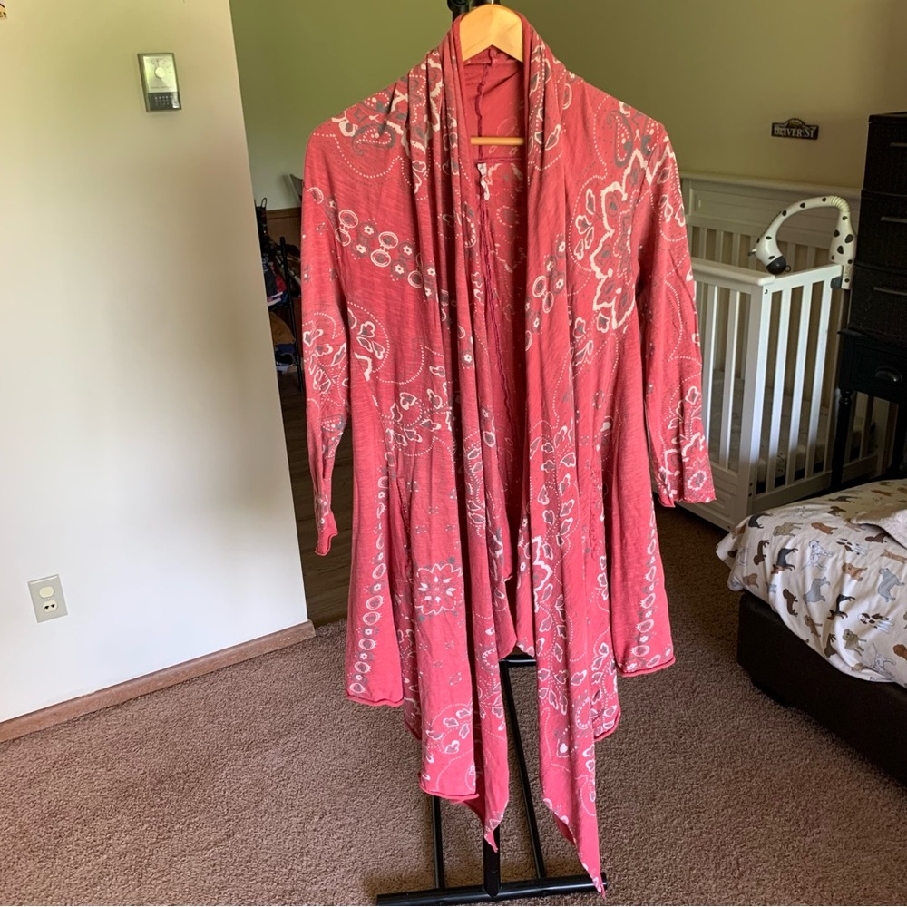 Magnolia Pearl Stargazer Bandana Print Wrap Cardigan